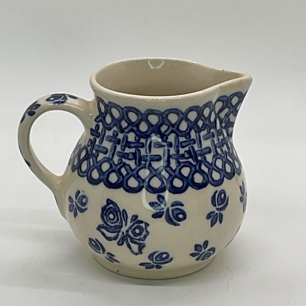 Boleslawiec Blue and White Ceramic Small Pitcher